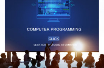 man discussing about computer programming